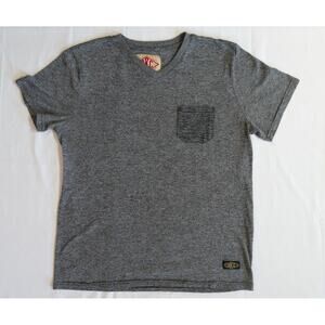 BKC Gray Heather V-Neck T-Shirt Men’s Size Large Chest Pocket Casual Tee